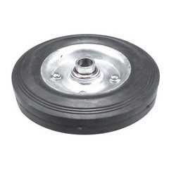 Chain Link 6″ Solid Black Rubber Wheel for Residential Gates- Helper Wheel