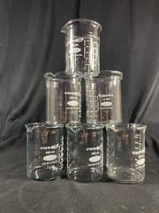 VWR 400mL Low Form Griffin Glass Graduated Beaker Heavy Duty 6PK 10754-954
