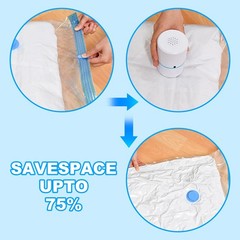 4-Pack Vacuum Compression Space Saving Storage Bags – 0.073 liters, Neutral