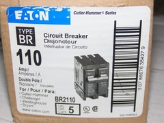 EATON BR2110 CIRCUIT BREAKER 110Amp 2 POLE 120/240V (Pack of 1)