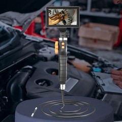 VEVOR Borescope Endoscope Two-Way 180° Articulating 5″ IPS 8X Zoom 6.4mm Lens