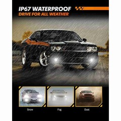SEALIGHT H10 9145 LED Fog Lights 6000K White 6000LM Waterproof 2-pack
