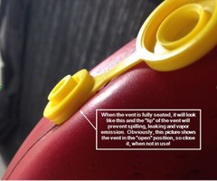 15 – Yellow Vents Replacement Metal Gas Can Eagle Chilton With Retaining Lip