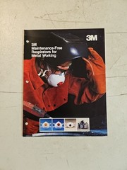 Vintage 1991 3M Maintenance Free Respirators For Metal Working Catalog Brochure