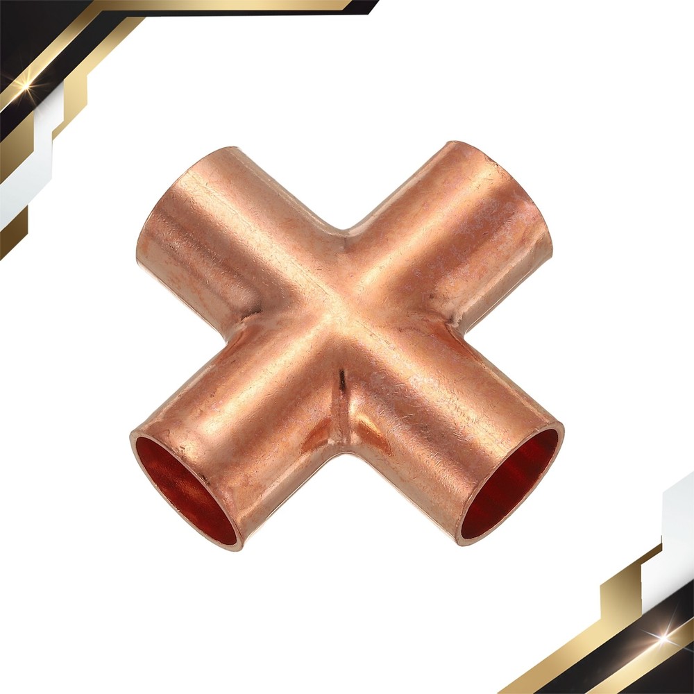 3/4″ 19.05mm Copper Cross Pipe Fitting 4 Way Welding Copper Connector