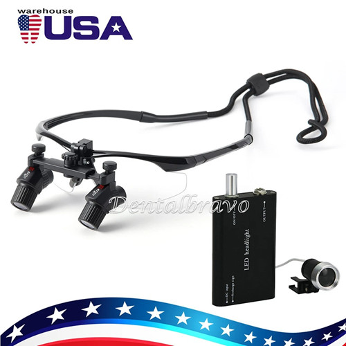 4.0x Dental Surgical Medical Loupes Magnifier Binocular Ergo LED 5W Headlight