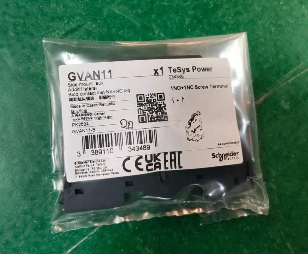 NEW Schneider Electric GVAN11 Side Mounting Auxiliary Contact Block 1 NO + 1 NC