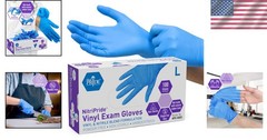 Durable Large Blue Nitrile/Vinyl Blend Gloves – 100-Count, Powder-Free Hygiene