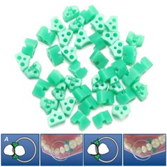 40Pcs Dental Silicone Add-On Wedges Disposable Delta Tine Wedges for Orthodontic