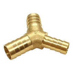 5/16″x5/16″x1/4″ Brass Reducing Y 3-Way Union Hose Barb Fitting for Air Fuel