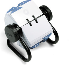 Open Metal Single Rotary File, 2 1/4″ X 4″, 500 Cards, Black