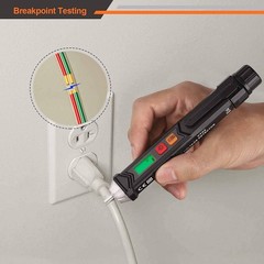 Testeur tension CA sans contact stylo LCD LED alarme 12-1000V 48-1000V