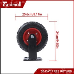 Findmall Fixed Plate 8″ Caster Wheels PU Load-Bearing Capacity 518 Pounds