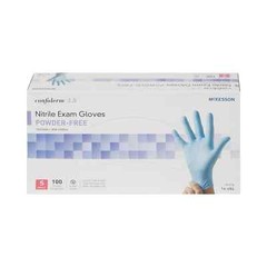 McKesson Confiderm 3.8 Nitrile Exam Gloves Powder-Free – Small – Blue