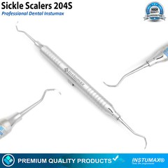 Sickle Scaler 204S Dental Hand Instruments Pro Periodontal Hygiene Pick Tool New