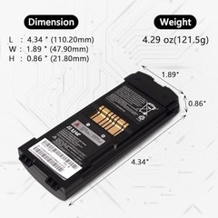 2-Pack 3.7V 4600mAh Li-ion Battery for Motorola Symbol Barcode Scanner