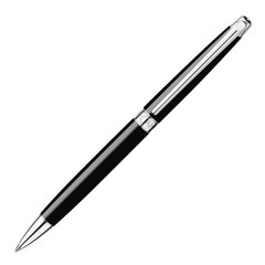 Caran d’Ache CD4781.782 Leman Slim Ballpoint Pen – Black Ebony