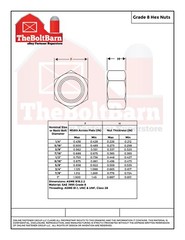 9/16″-18 Grade 8 Finished Hex Nuts Zinc Yellow FINE Thread (Pick Quantity)