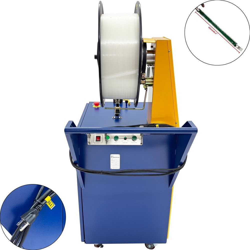 110V Semi-Automatic Strapping Bundling Machine Pallet Strapper PP Straps