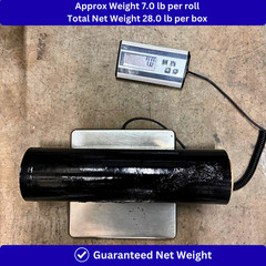 18″ x 1500′ 60 Gauge 4 Rolls Pallet Wrap Stretch Film Hand Shrink Wrap Black NEW