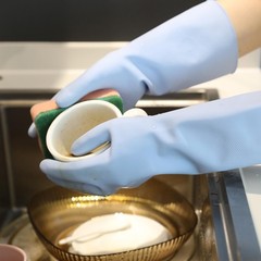 COOLJOB 2 Pairs Thickened Rubber Gloves with Cotton Lining & Non-slip Grip, C…