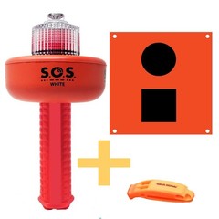 SOS Distress Light C-1003 – With Flag & Whistle – Free 2-Day Shipping