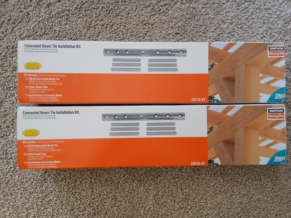 Concealed Beam Tie Installation Kit, CBT4Z-KT 2 boxes – NEW, open box