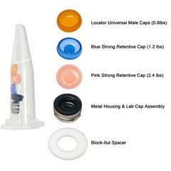 US 4Pcs Dental Overdenture Retention Caps For Locator Abutment Implant Inserts