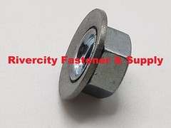 (100) M5-0.8 Hex Nuts Floating washer with 8mm hex 5mm x 0.8 Nut