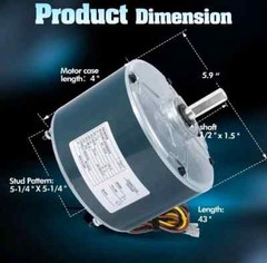 A/C Condenser Fan Motor 5KCP39EGS070S 1/4 hp, 1100 RPM, 208-230V GE
