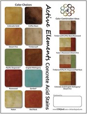 Acid stain decorative concrete red, brown, terra cotta 1 gallon Desert Fire