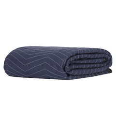 48 Moving Blankets 80″x72″ Protective Shipping Packing Pads Furniture Blue/Black