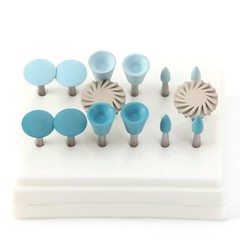 AZDENT Dental Composite Polishing Kit RA 2.35mm Wheel Discs Burs 14pcs/pack