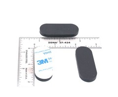 3/4″ x 2″ x 3/16″ Thick Peel & Stick Oval Silicone Rubber Feet Non Slip Pads