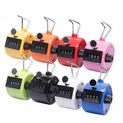 4 Digit Number Counters Plastic Shell Hand Finger Display Manual Counting Tally