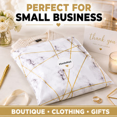 10×13 Marble Designer Poly Mailers Boutique Shipping Bags Cute