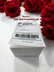 500 4×6 Fanfold Thermal Shipping Labels UPS CERTIFIED / USPS fits most printers