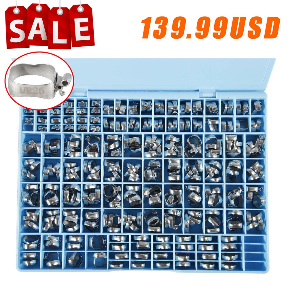 Dent Ortho Buccal Roth/MBT 1st Molar Band Convertible Single/Double Tube dent
