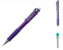 Pentel Twist-Erase III Pencil Kit 0.7mm Violet Lead Clic Eraser School Office