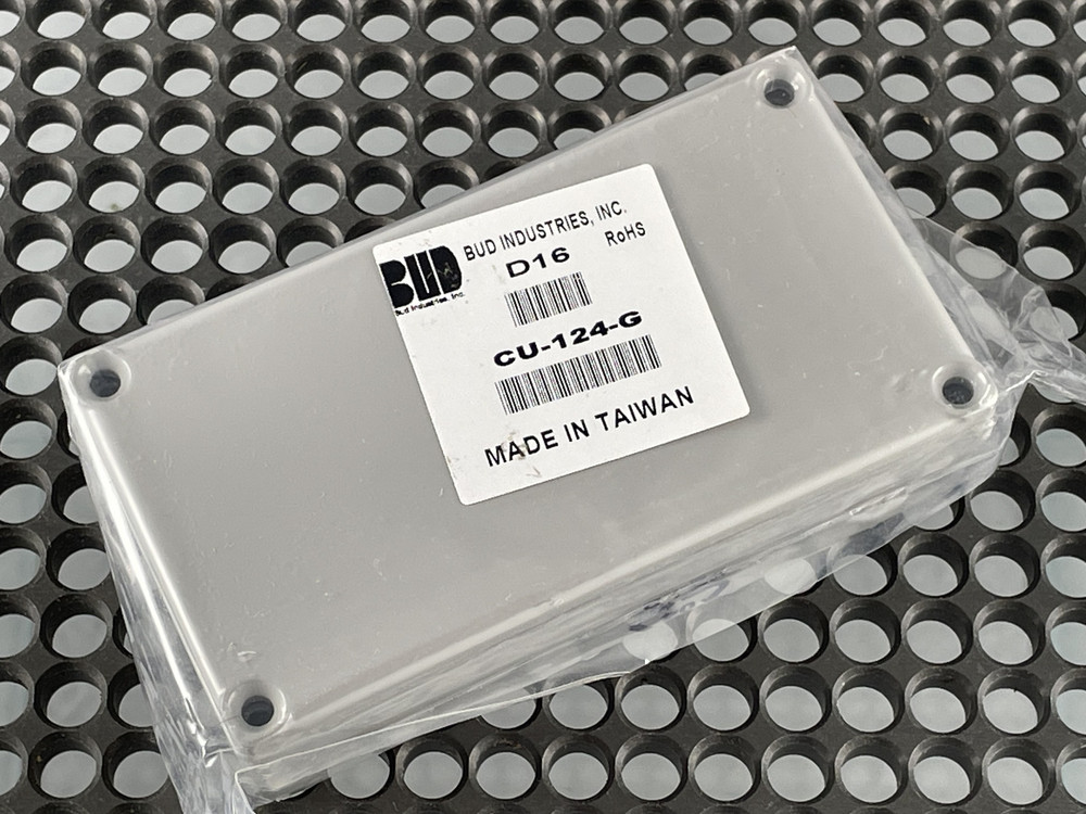 Bud Industries CU-124-G Aluminum Stomp box/project enclosure NEW Grey