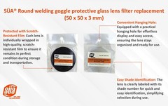 Welding/Brazing goggles round lens replacement – All shades and Pack Quantities
