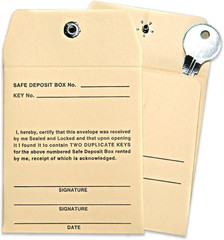 Manila Envelopes 3″ x 3.5″ Pack of 100 Safe Deposit Key Envelopes