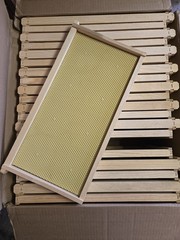 Deep Brood Beehive Frames with Wax Foundation