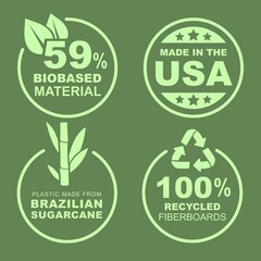 Plant-Based 1.5 Inch Durable D-Ring View Binder Eco-Friendly USDA Certified