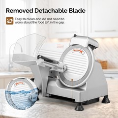 ROVSUN 10 inch Commercial Meat Deli Slicer, 240W Electric Meat Slicer Machine