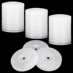 500pcs Plastic Cap Washers for Nails/Screws – 1-1/8” Flat, Holiday Light Decor,