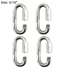 4PCS M8 5/16 Inch Quick Link Chain Connector Stainless Steel 316 Quick Links
