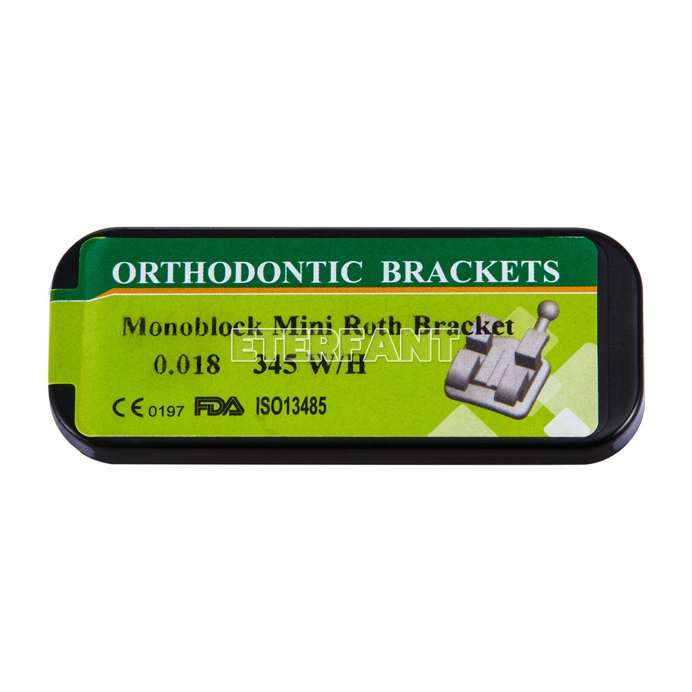 20PCs TERFANT Dental Ortho Bracket Brace Monoblock MIM Mini ROTH 018 345Hook