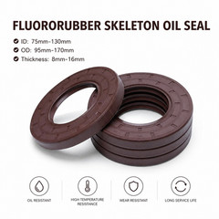 1x Fluororubber Skeleton Oil Seal ID：5mm-17mm OD：10mm-47mm Thickness 4mm-12mm