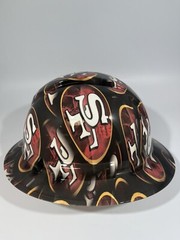 New Full Brim Hard Hat Custom Hydro Dipped SAN FRANCISCO 49er’s